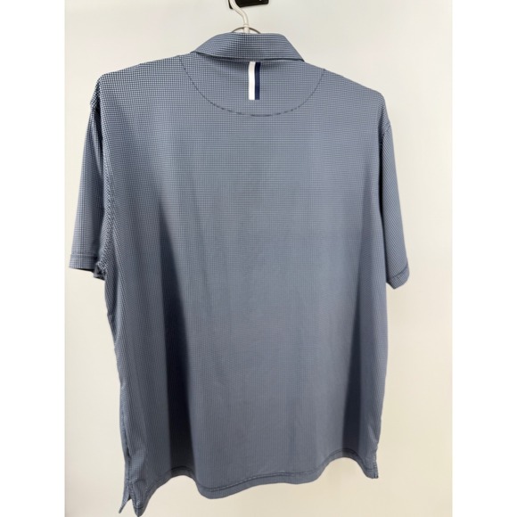 RHOBACK Mens XXXL Golf Polo Shirt Performance Houndstooth Short Sleeve Navy - Picture 3 of 6